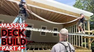 Building a MASSIVE Deck Part 4 - Framing Details, PVC Trim and Soffit