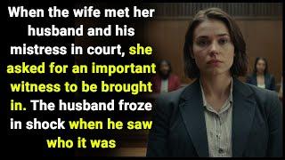 When the wife asked for an important witness to be brought in, husband and mistress froze in shock