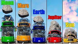 Gravity Difference #8 - Earth, Moon, Jupiter, Mars, Sun - Beamng drive