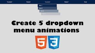 animated dropdown menu css