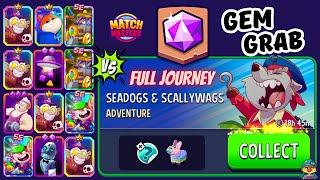 FULL Adventure Seadogs & Scallywags! Gem Grab + Rainbow + Super Sprint | Match Masters PVP 12 WINS