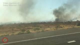 Wind Whips Up a Fire Whirl in North Phoenix Wildfire