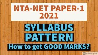 NTA-NET Paper-1 2021 | Syllabus | Pattern by Be Prepare for UGC-NET