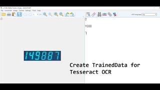 Tesseract OCR - Create Trained data for Seven segment (Sample)