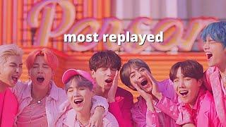 most replayed moments in all bts music videos