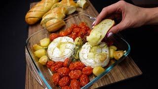Baked Camembert with Roasted Cherry Tomatoes and garlic