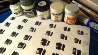 White paints over ink test!