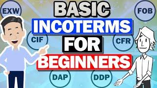 Explained about basic INCOTERMS for beginners! EXW/FOB/CFR/CIF/DAP/DDP.