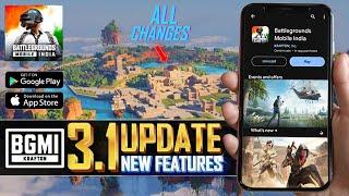 BGMI 3.1 UPDATE : Patch Notes , New Changes, Features & More - NATURAL YT