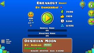 "Breakout" (Daily) / By: DangerKat / Geometry Dash