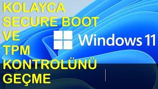 Windows 11 Yüklerken Secure Boot ve TPM Kontrolünü İptal Etme