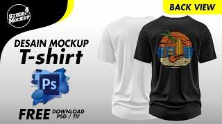 Mockup kaos | Tshirt | Tiff-Photoshop | back view | free download