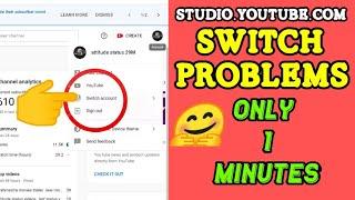 how to switch account in youtube studio chrome ।। #ytstudio #problem #youtube #youtubestudio