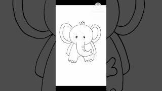 cute and easy elephant  drawing #drawing #shorts #youtubeshorts @artwithanu24