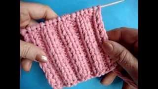 Как вязать резинку 2х2 Узор 4 Вязание на спицах Knitting basics pattern