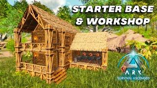 How to Build a Starter Base with Outdoor Workshop in ARK: Survival Ascended