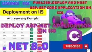 How to Publish,Deploy and Host ASP .NET Core Application on IIS||Deploy and Host ASP.NET CORE on IIS