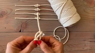 DIY Macrame Tutorial. Double Fusion Knot