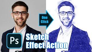 Sketch Effect Action in Adobe Photoshop - Free Download