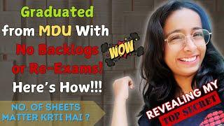 How to pass in MDU Exam |Guaranteed Trick |NO BACKLOGS| NO RE-EXAM |TOPPER STRATEGY, Blissful Bhawna