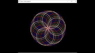 python circles design with using turtle module. #shorts