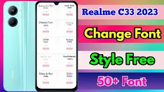 how to change font style in realme c33 2023, realme c33 2023 font style change