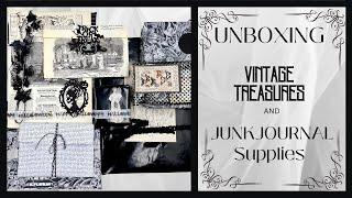 UNBOXING VINTAGE TREASURES - JUNKJOURNAL AND CRAFT SUPPLIES - #junkjournalideas #papercraft