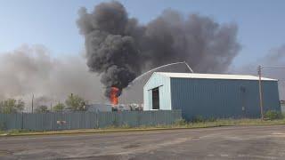 Latest on large structure fire that broke out in Odessa Tuesday morning