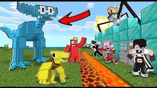 AZUYA BUAT RUMAH AMAN CYAN RAINBOW FRIENDS 2 VS 1000 SKIBIDI TOILET SPIDER DI MINECRAFT !