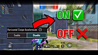 Why 90% Player's Disabled This Feature? | Horizontal Swipe Acceleration Enable/Disabled PUBGM-BGMI