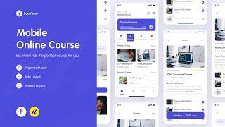 Design a Online Course App in Figma - UI Speed Design | Week - 32