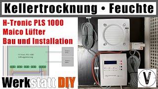 Kellertrocknung mit Lüftersteuerung H-Tronic PLS-1000 & Maico-Lüfter • DIY • inkl. Verkabelung