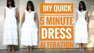 DIY: QUICK 5-MIN. DRESS ALTERATION | How to Make Your Clothes Fit Right