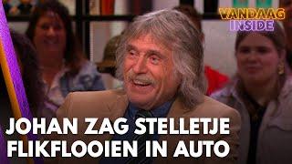 Johan zag stelletje flikflooien in rijdende auto: 'Ik ben er een kwartier naast blijven rijden!'