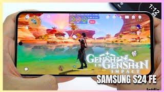 Samsung Galaxy S24 FE Genshin Impact Gaming test | Exynos 2400e, 120Hz Display