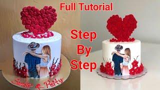 Couple Anniversary Theme Cake | Pretty And Unique Wedding Anniversary Cake | Anniversary Cake Design