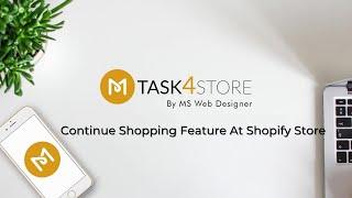 Shopify Store Customization - Add Continue Shopping Feature At Cart Page