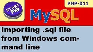 How to import .sql file from Windows command line into MySQL