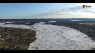 Departure of ice Tornio River Lapland - Tornionjoki jäiden lähtö toukokuun alussa Pello