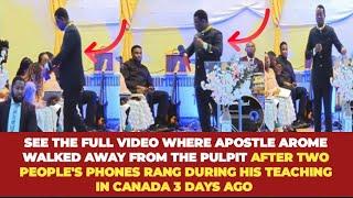 FULL VIDEO, APST AROME WALKED AWAY FROM THE PULPIT AFTER TWO PEOPLE'S PHONES RANG DURING HIS SERMON