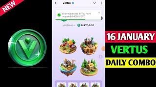 Vertus Combo 16 January | Vertus Daily Combo | Vertus Today Combo | 16 January Vertus Combo Cards