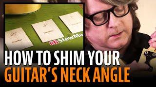 How to shim a guitar neck to adjust its angle