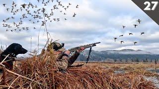 COVERED UP In Mountain MALLARDS (Limited Out) | Solo Kayak Duck Hunting