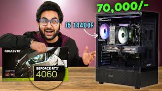 Rs. 70,000/- Gaming/Productivity PC Build - i5 14400F RTX 4060