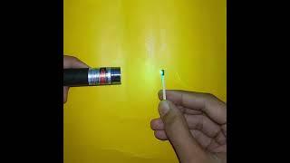 green laser pointer vs match stick #shorts #shortsvideoviral