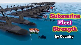SUBMARINE FLEET STRENGTH BY COUNTRIES  | DATA IN 3D