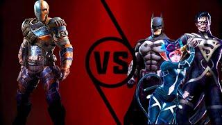 Can you beat injustice using only Arkham Origins Deathstroke ?  [injustice mobile]