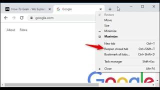 Chrome Reopen closed tab - 'Reopen Closed Tab' button missing in Google Chrome