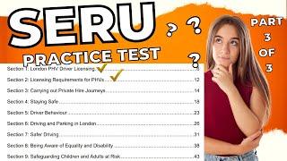 SERU Tfl mock test | London PHV Driver Licensing  and Licensing Requirements for PHVs| Part 3 of 3