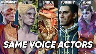 Voice actors with multiple roles in Baldur's Gate 3